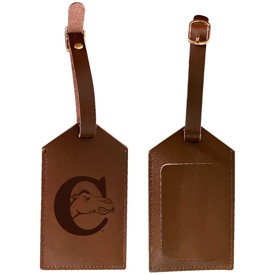 Elegant Campbell University Fighting Camels NCAA Leather Luggage Tag with Engraved Logo Image 1