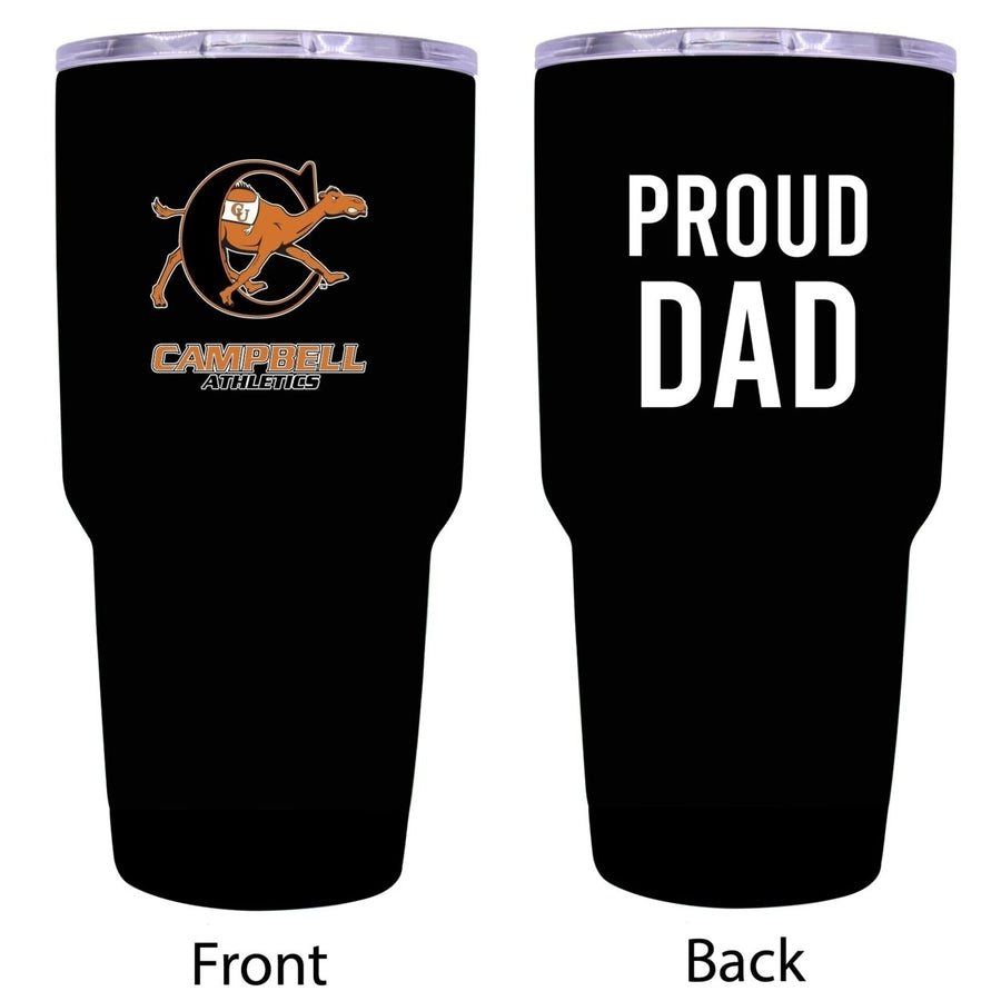 Campbell University Fighting Camels Proud Dad 24 oz Insulated Stainless Steel Tumbler Black Image 1