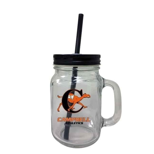 Campbell University Mason Jar Glass Image 1