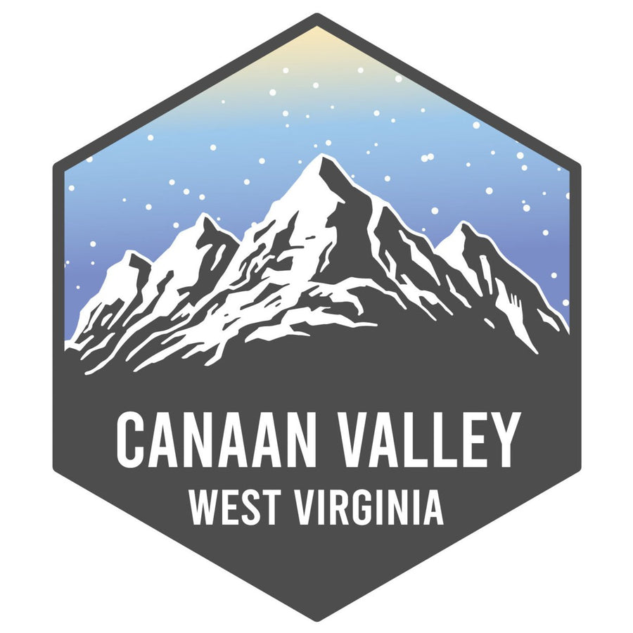 Canaan Valley West Virginia Ski Adventures Souvenir 4 Inch Vinyl Decal Sticker Image 1