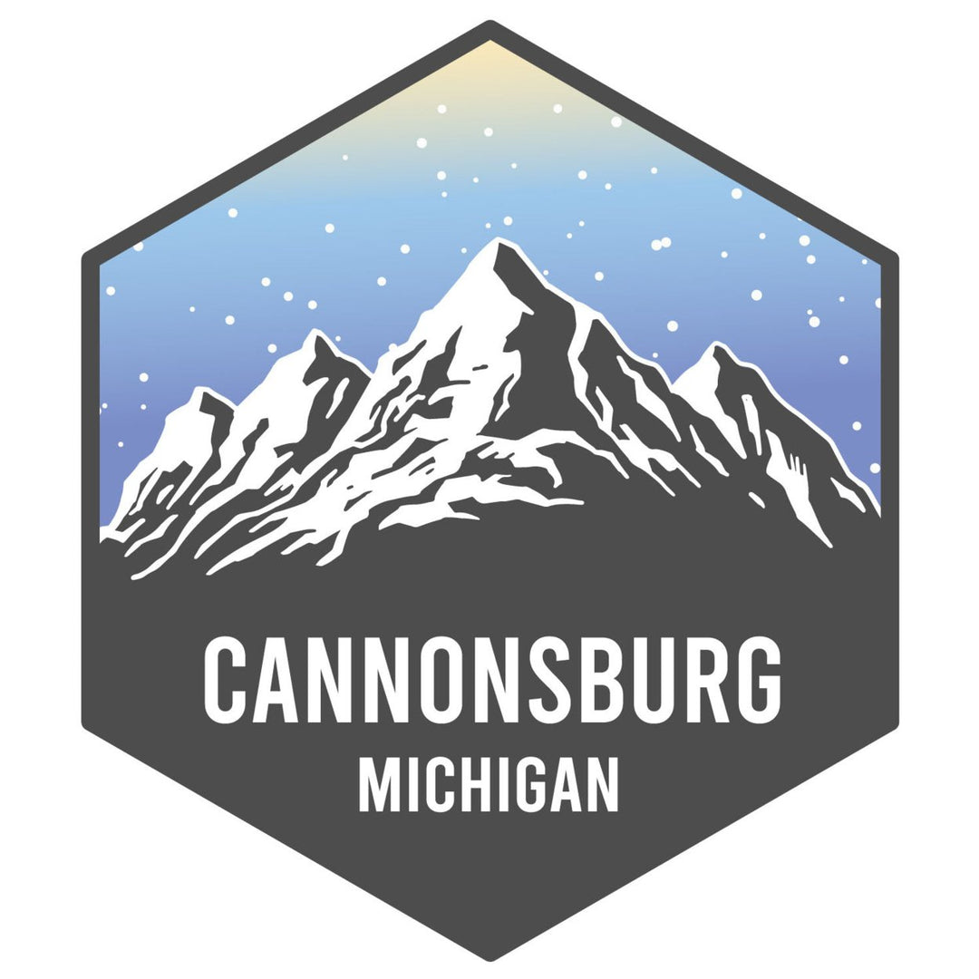 Cannonsburg Michigan Ski Adventures Souvenir 4 Inch Vinyl Decal Sticker Image 1