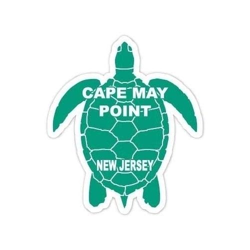 Cape May Point Jersey Souvenir 4 Inch Green Turtle Shape Decal Sticker Image 1