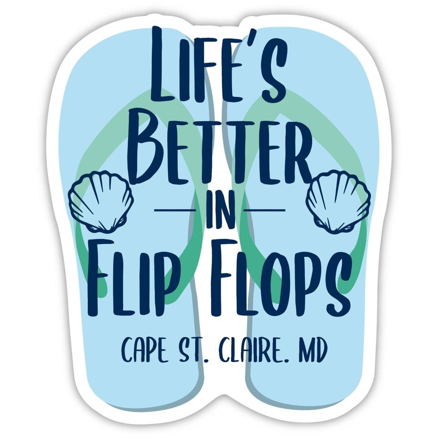 Cape St. Claire Maryland Souvenir 4 Inch Vinyl Decal Sticker Flip Flop Design Image 1