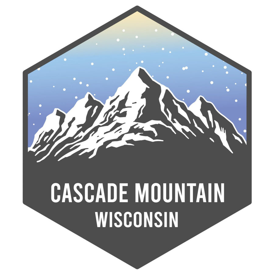 Cascade Mountain Wisconsin Ski Adventures Souvenir 4 Inch Vinyl Decal Sticker Image 1