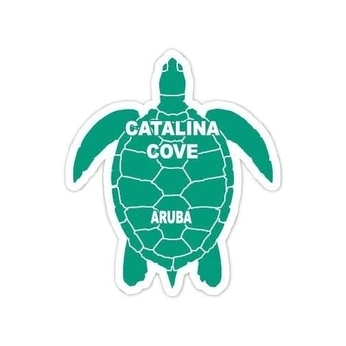 Catalina Cove Aruba 4 Inch Green Turtle Shape Decal Sticker Image 1