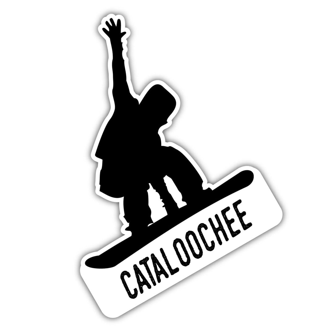 Cataloochee North Carolina Ski Adventures Souvenir 4 Inch Vinyl Decal Sticker Board Design Image 1