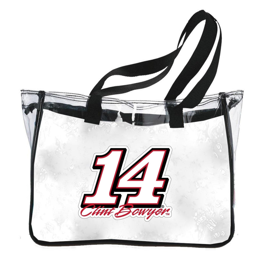 CB Clint Bowyer 14 NASCAR Plastic Clear Tote Bag Image 1