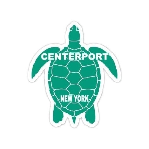 Centerport York Souvenir 4 Inch Green Turtle Shape Decal Sticker Image 1