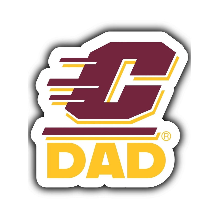 Central Michigan University 4-Inch Proud Dad NCAA - Durable School Spirit Vinyl Decal Perfect Image 1