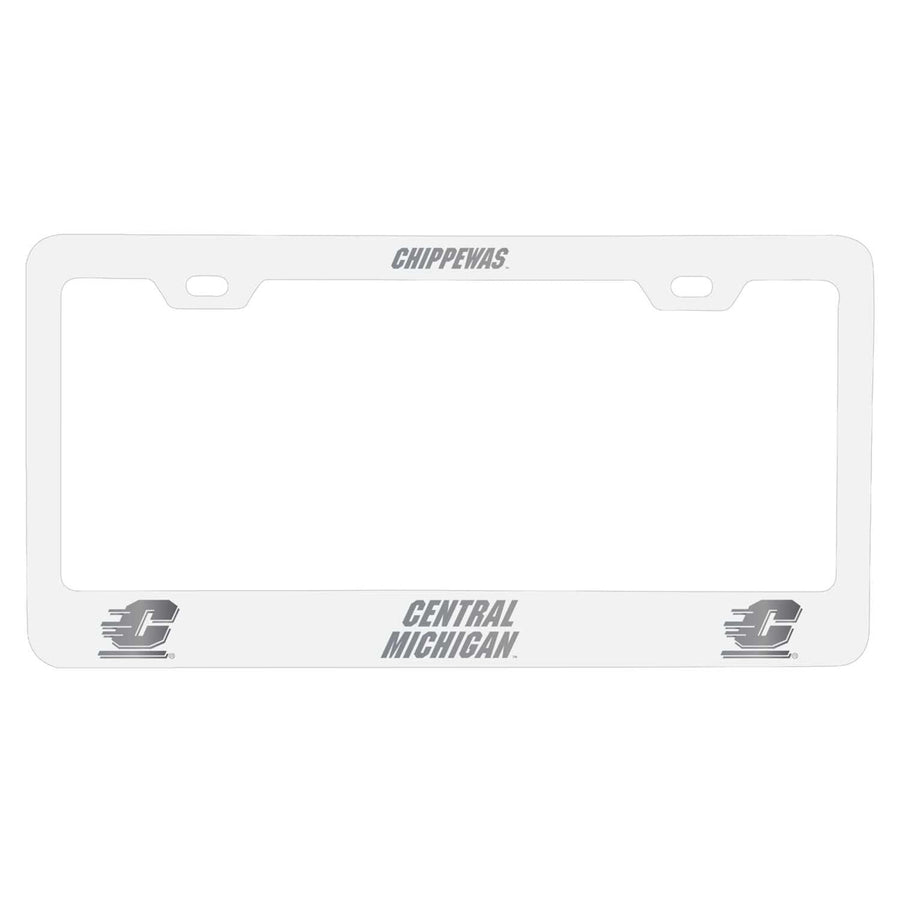 Central Michigan University Etched Metal License Plate Frame Choose Your Color Image 1