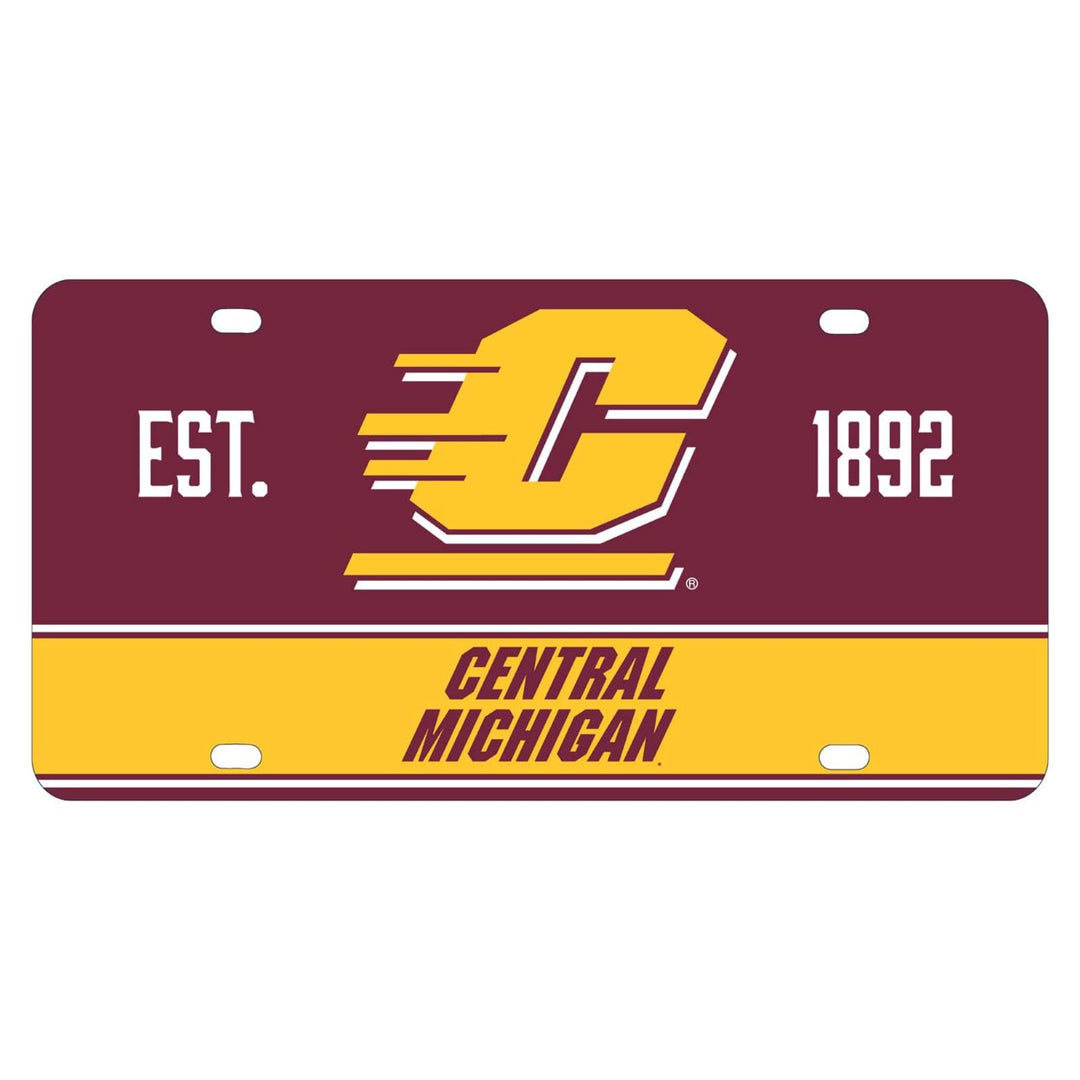 NCAA Central Michigan University Metal License Plate - Lightweight, Sturdy and Versatile Image 1