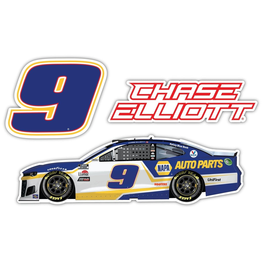 Chase Elliott NASCAR 9 Pack Laser Cut Decal for 2021 Image 1