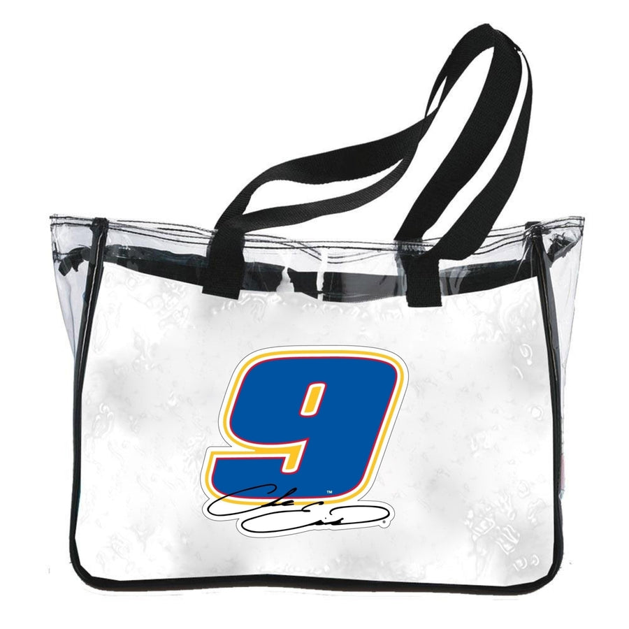 CHE Chase Elliott 9 NASCAR Plastic Clear Tote Bag Image 1