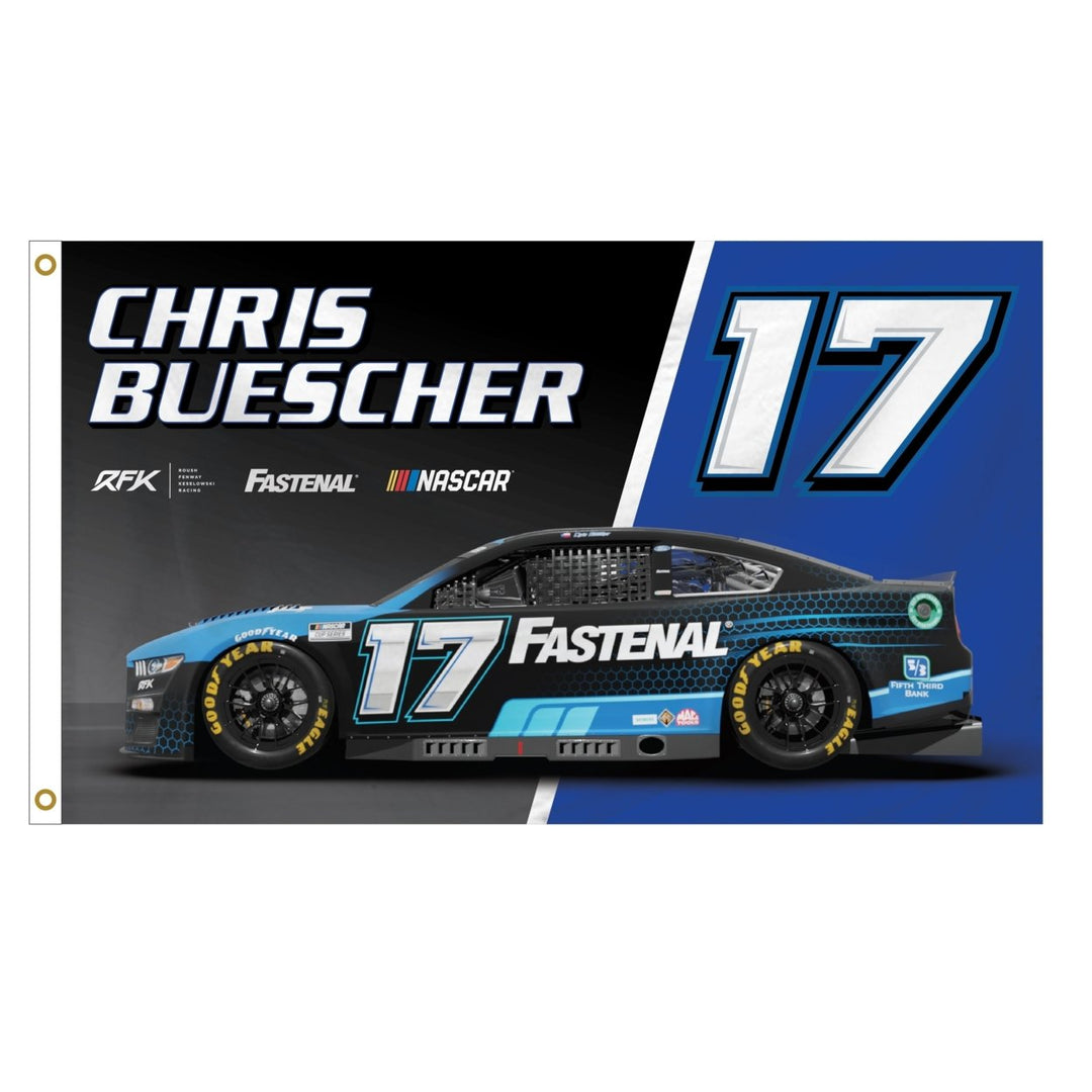 Chris Buescher 17 Nascar 3 x 5 Car Flag for 2022 Image 1