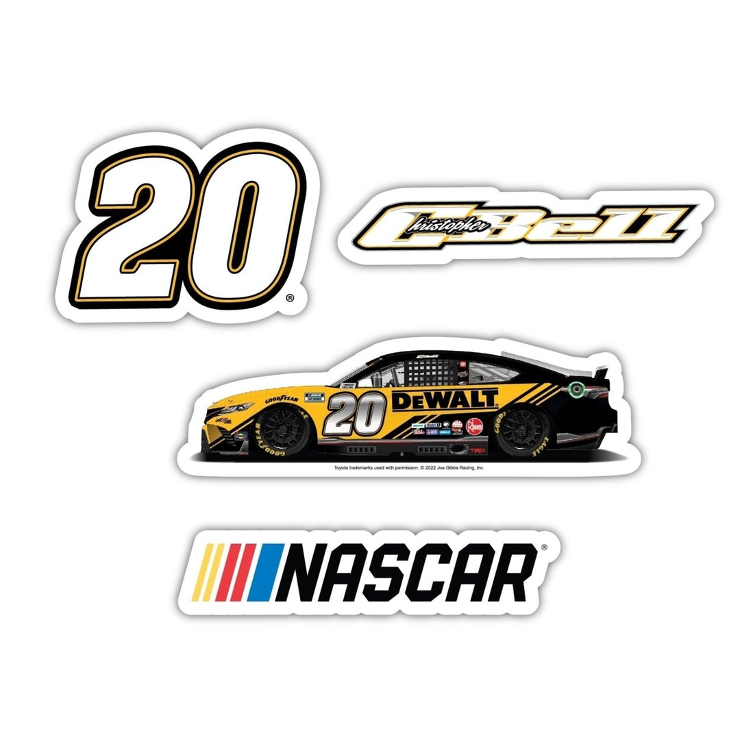 Christopher Bell 20 NASCAR Cup Series 4 Pack Laser Cut Decal Image 1