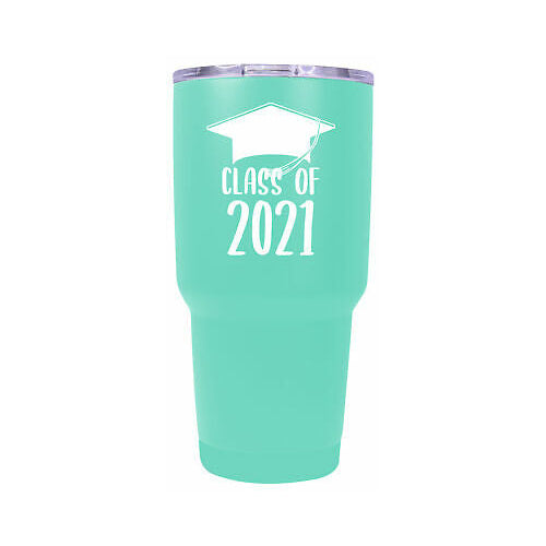 Class of 2021 Graduation Sea foam Insulated Stainless Steel Tumbler Image 1