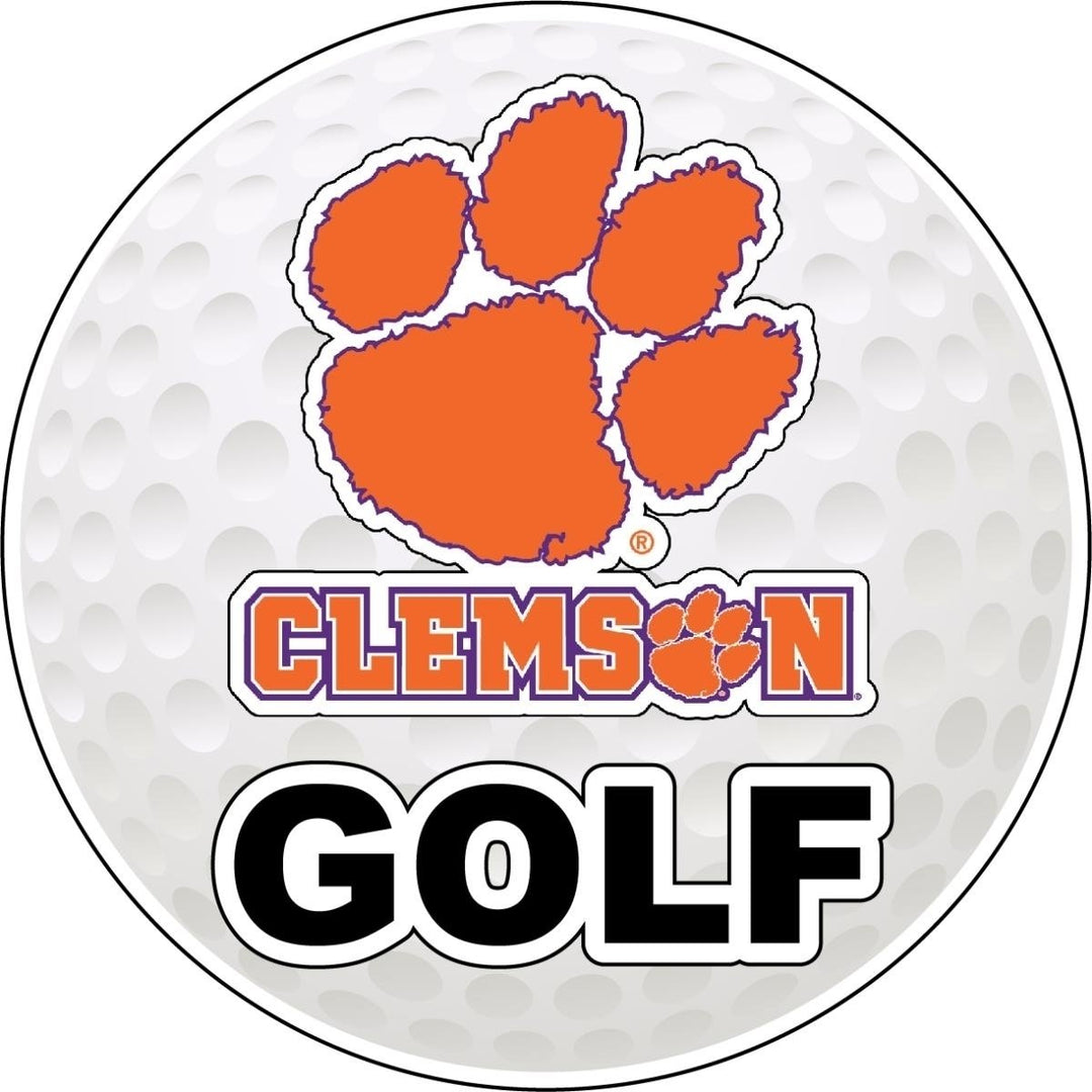 Clemson Tigers 4-Inch Round Golf NCAA Fairway Fervor Vinyl Decal Sticker Image 1