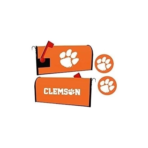 Clemson Tigers NCAA Officially Licensed Mailbox Cover and Sticker Set Image 1
