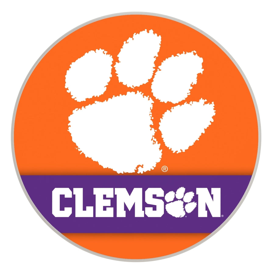 Clemson Tigers Officially Licensed Paper Coasters (4-Pack) - Vibrant, Furniture-Safe Design Image 1