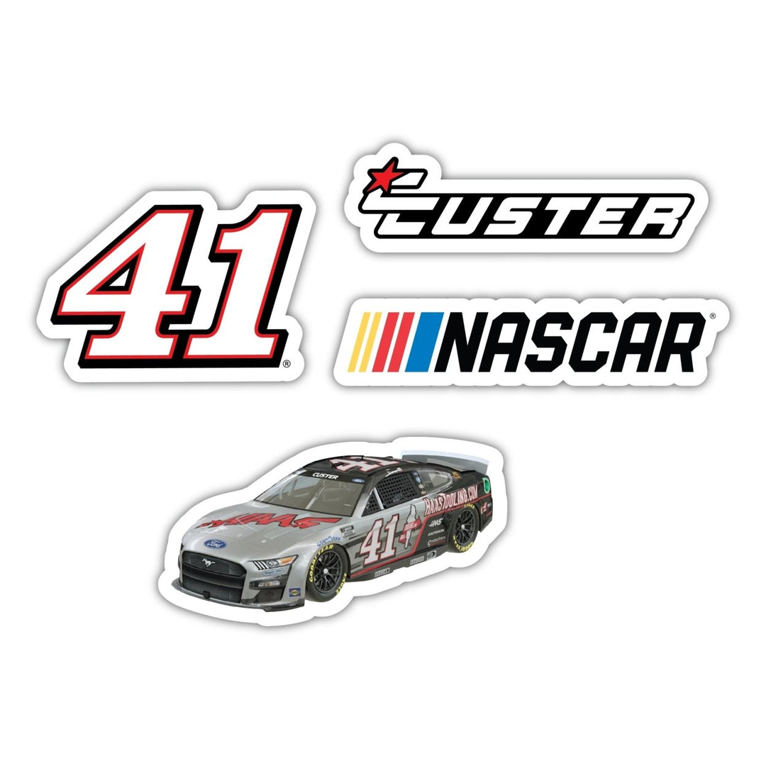 Cole Custer 41 NASCAR Cup Series 4 Pack Laser Cut Decal Image 1