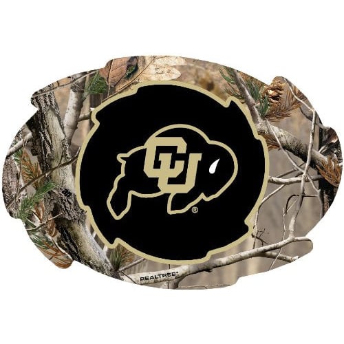 Colorado Buffaloes Camo Design Swirl Shape 5x6-Inch NCAA High-Definition Magnet - Versatile Metallic Surface Adornment Image 1