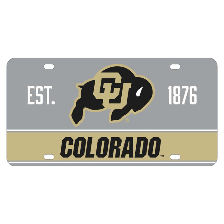 NCAA Colorado Buffaloes Metal License Plate - Lightweight, Sturdy and Versatile Image 1