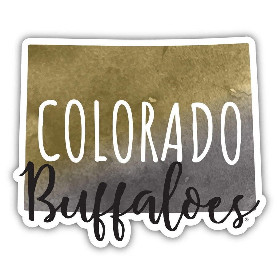 Colorado Buffaloes 2-Inch on one of its sides Watercolor Design NCAA Durable School Spirit Vinyl Decal Sticker Image 1