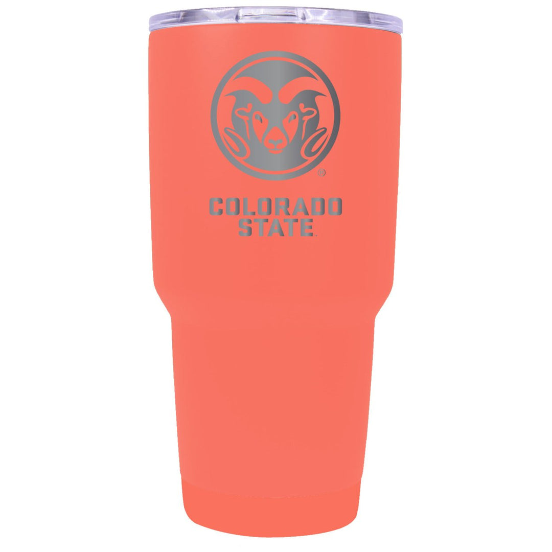 Colorado State Rams Premium Laser Engraved Tumbler - 24oz Stainless Steel Insulated Mug Choose Your Color. Image 1