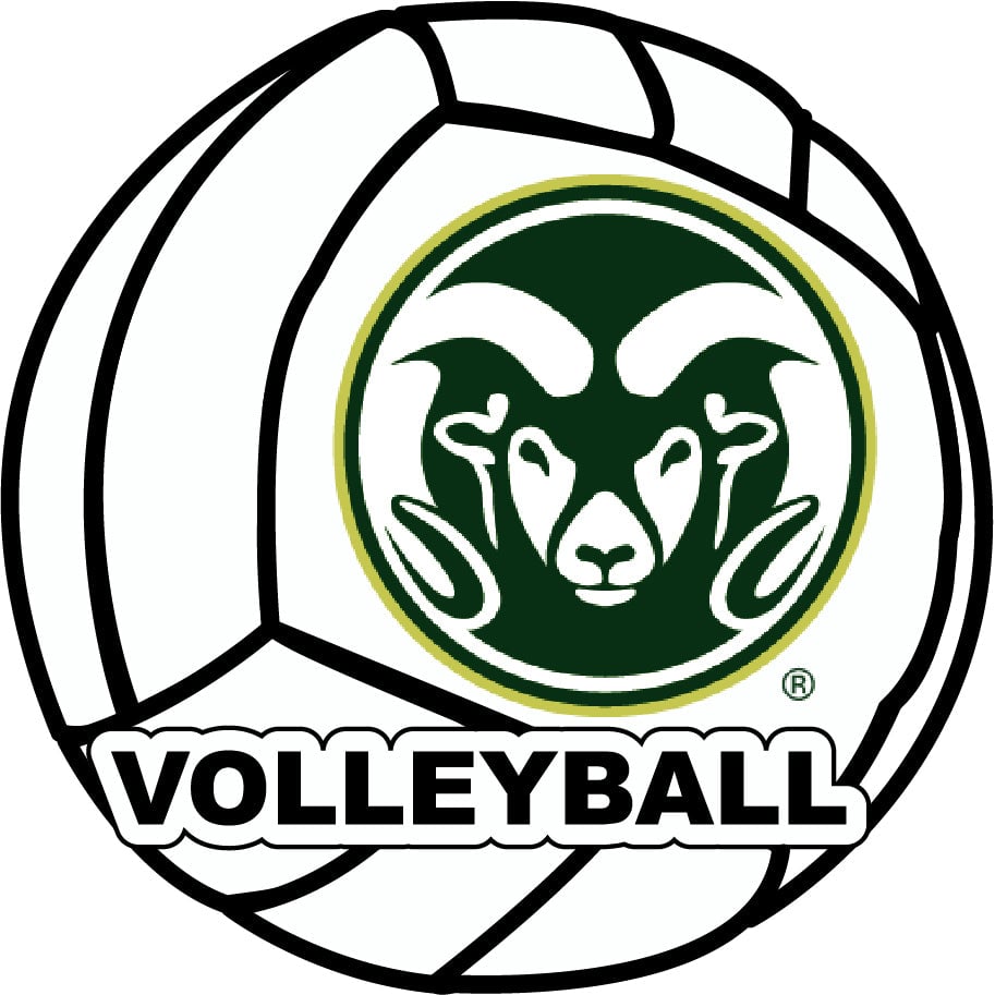 Colorado State Rams 4-Inch Round Volleyball NCAA Vinyl Decal Sticker for Fans, Students, and Alumni Image 1