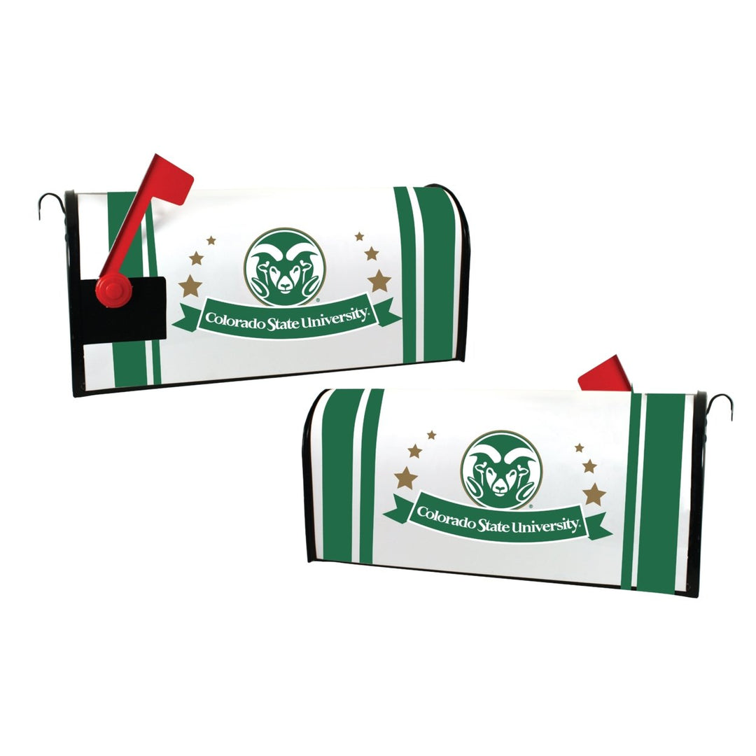 Colorado State Rams NCAA Officially Licensed Mailbox Cover Logo and Stripe Design Image 1