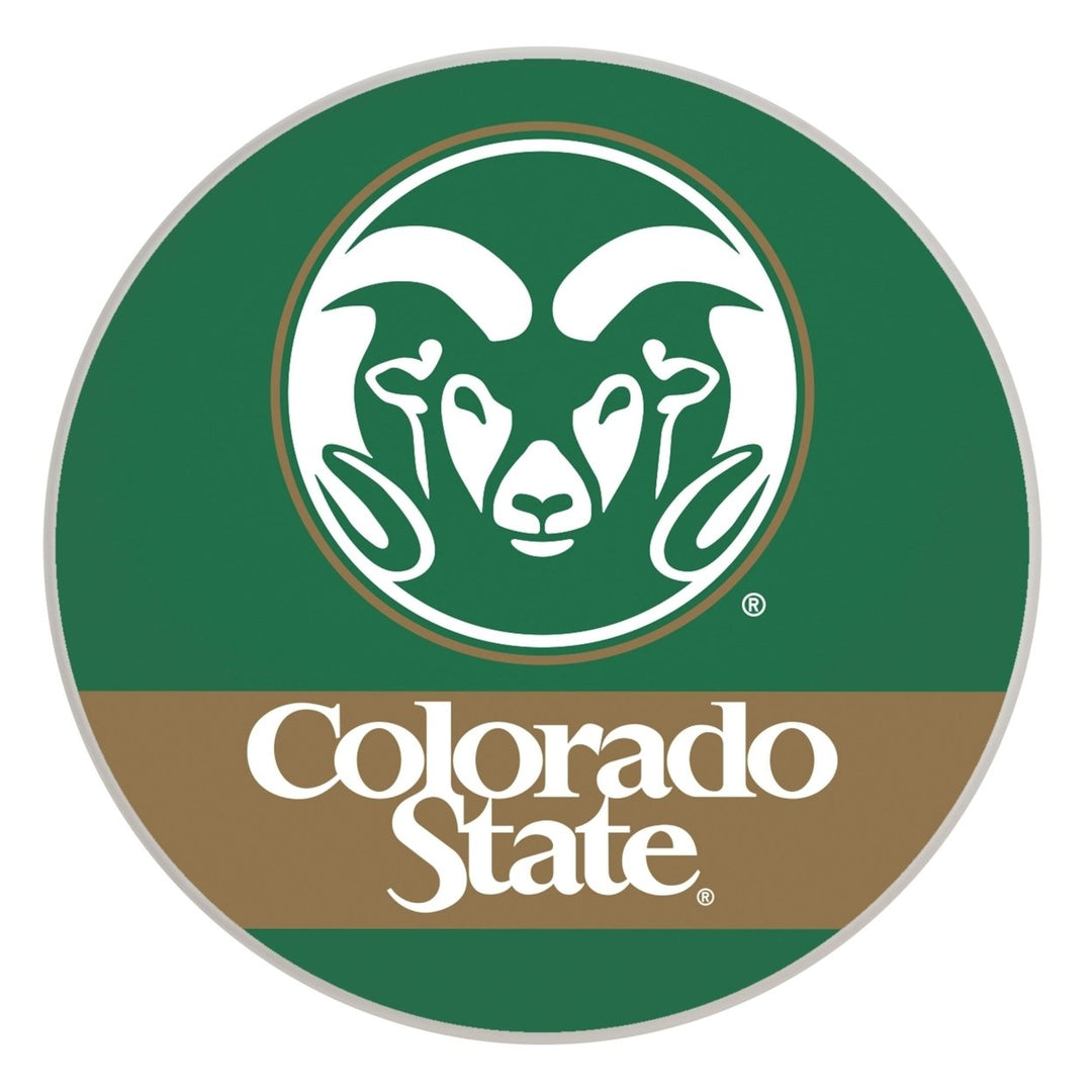 Colorado State Rams Officially Licensed Paper Coasters (4-Pack) - Vibrant, Furniture-Safe Design Image 1