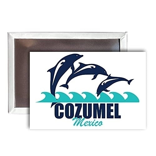 Cozumel Mexico Souvenir 2x3-Inch Fridge Magnet Dolphin Design Image 1