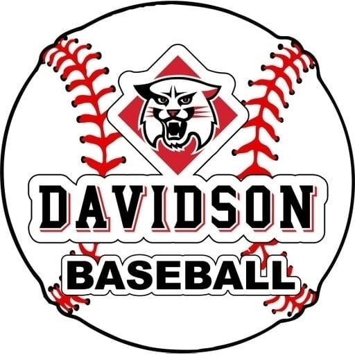 Davidson College 4-Inch Round Baseball NCAA Passion Vinyl Decal Sticker Image 1