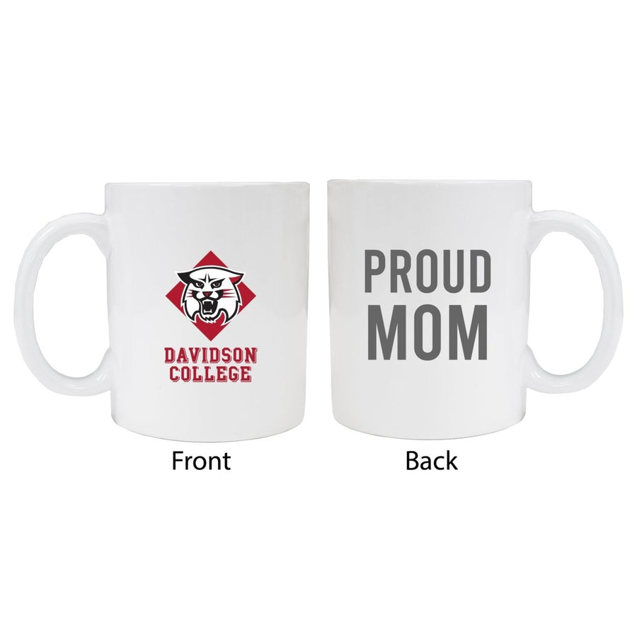 Davidson College Proud Mom Ceramic Coffee Mug - White Image 1