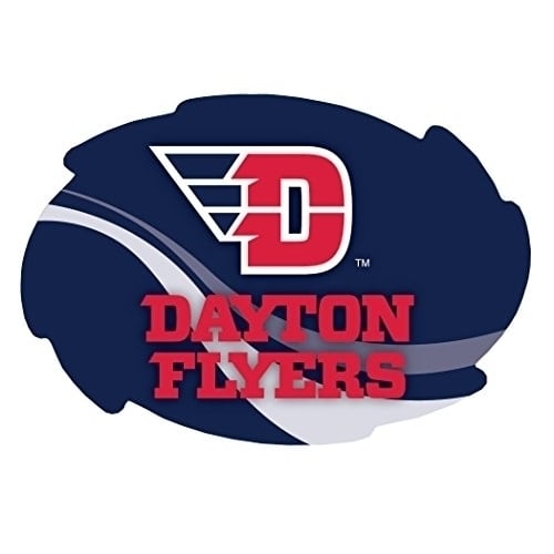 Dayton Flyers Stripe Design Swirl Shape 5x6-Inch NCAA High-Definition Magnet - Versatile Metallic Surface Adornment Image 1