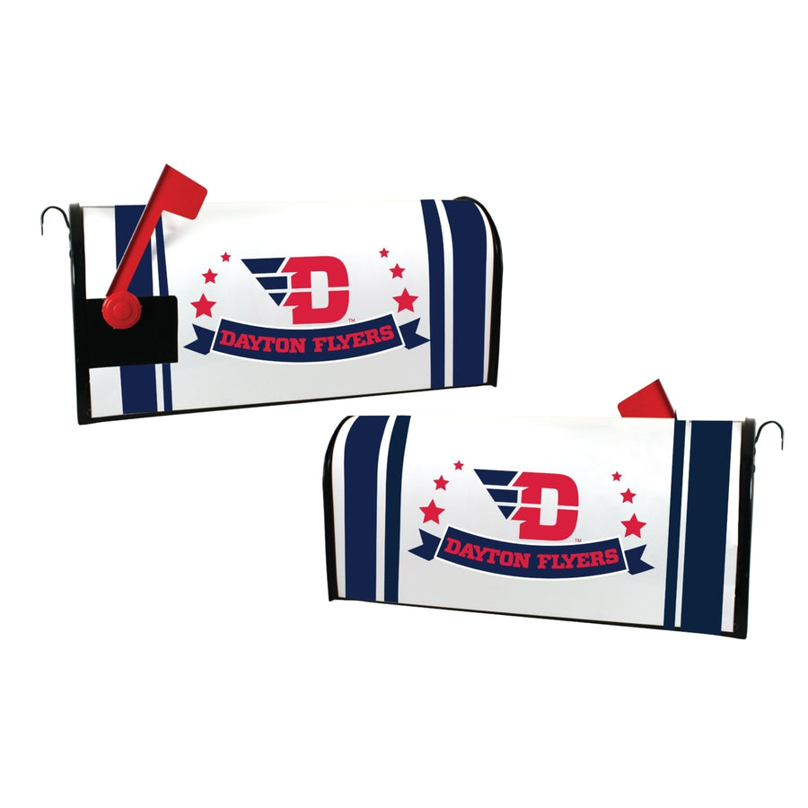 Dayton Flyers NCAA Officially Licensed Mailbox Cover Logo and Stripe Design Image 1