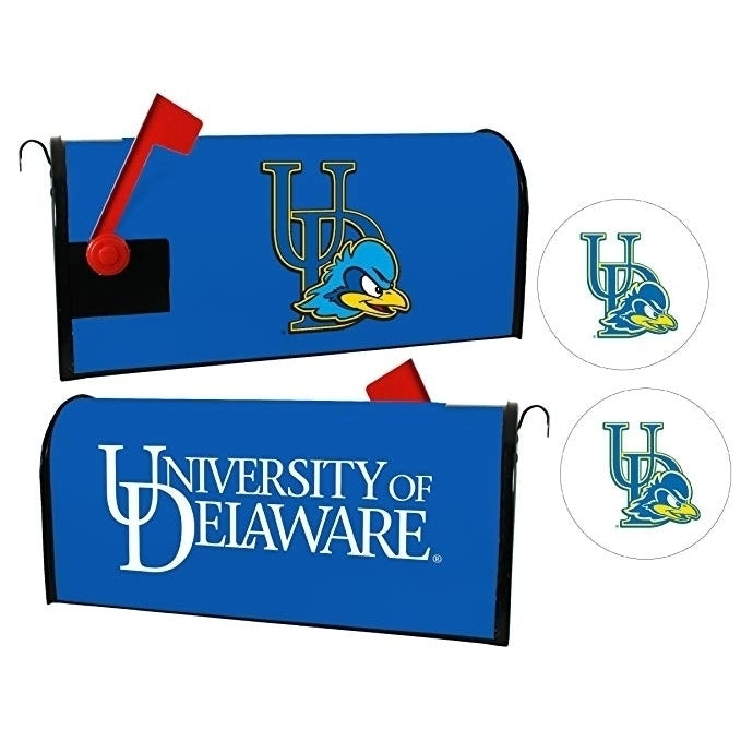 Delaware Blue Hens NCAA Officially Licensed Mailbox Cover and Sticker Set Image 1