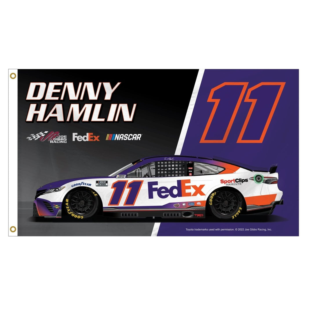 Denny Hamlin 11 Nascar 3 x 5 Car Flag for 2022 Image 1