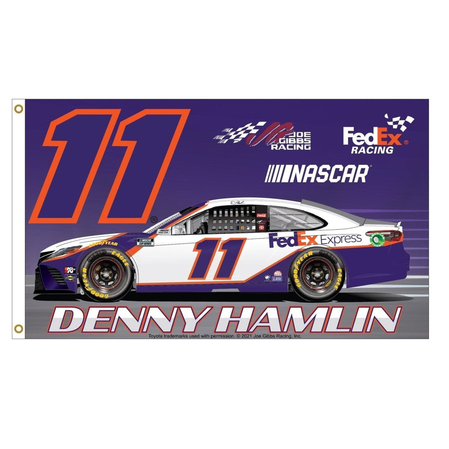 Denny Hamlin 11 NASCAR Cup Series 3x5 Flag for 2021 Image 1