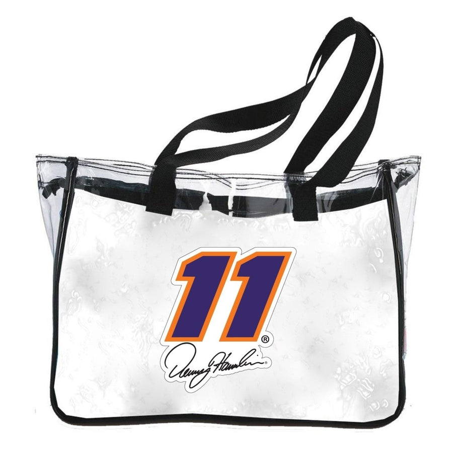 Denny Hamlin 11 NASCAR Plastic Clear Tote Bag Image 1