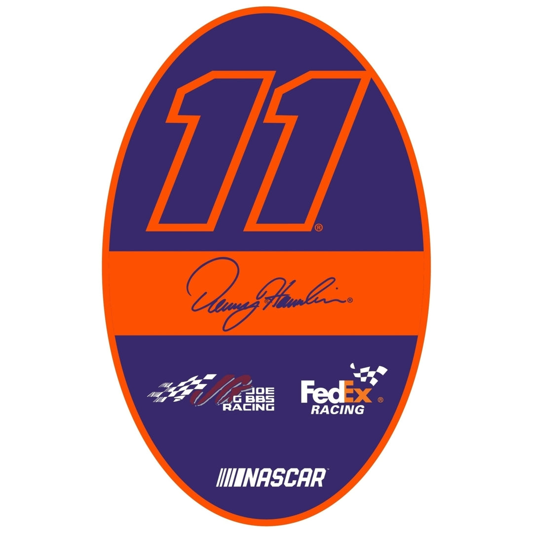 Denny Hamlin 11 NASCAR Oval Magnet For 2020 Image 1