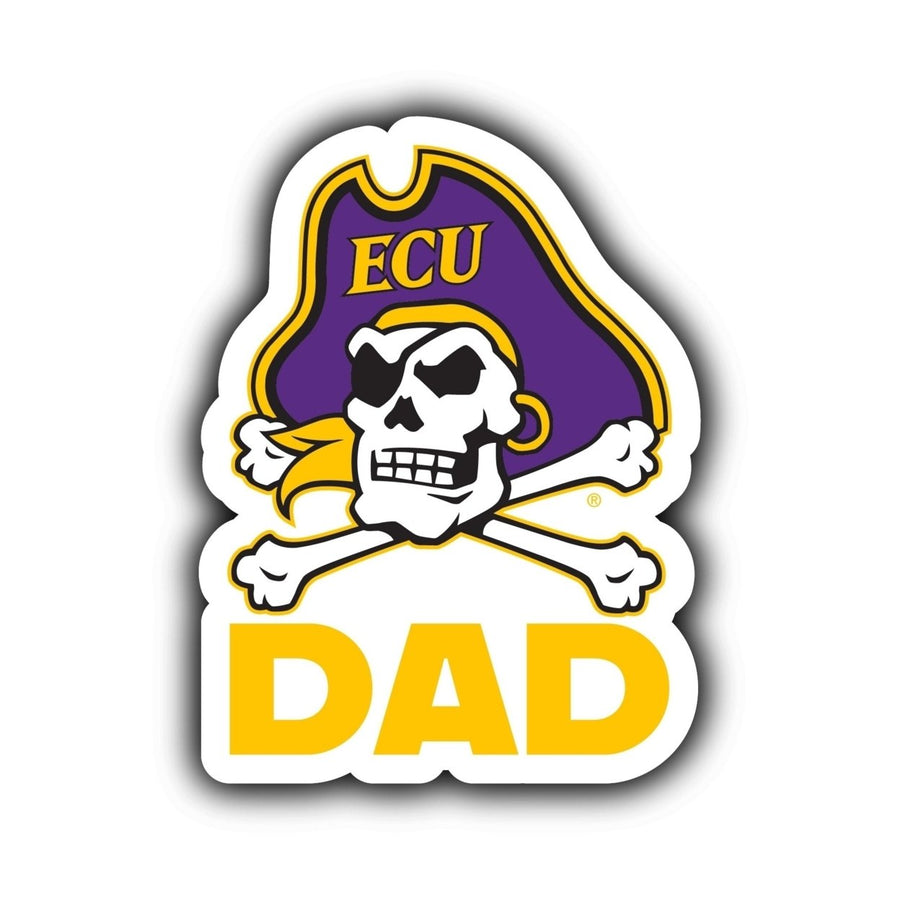 East Carolina Pirates 4-Inch Proud Dad NCAA - Durable School Spirit Vinyl Decal Perfect Image 1