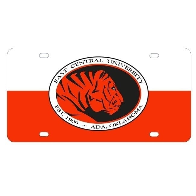 NCAA East Central University Tigers Metal License Plate - Lightweight, Sturdy and Versatile Image 1