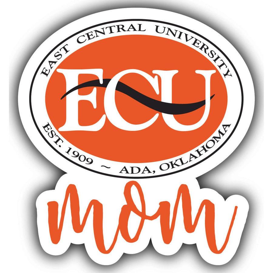 East Central University Tigers 4-Inch Proud Mom NCAA - Durable School Spirit Vinyl Decal Perfect Image 1