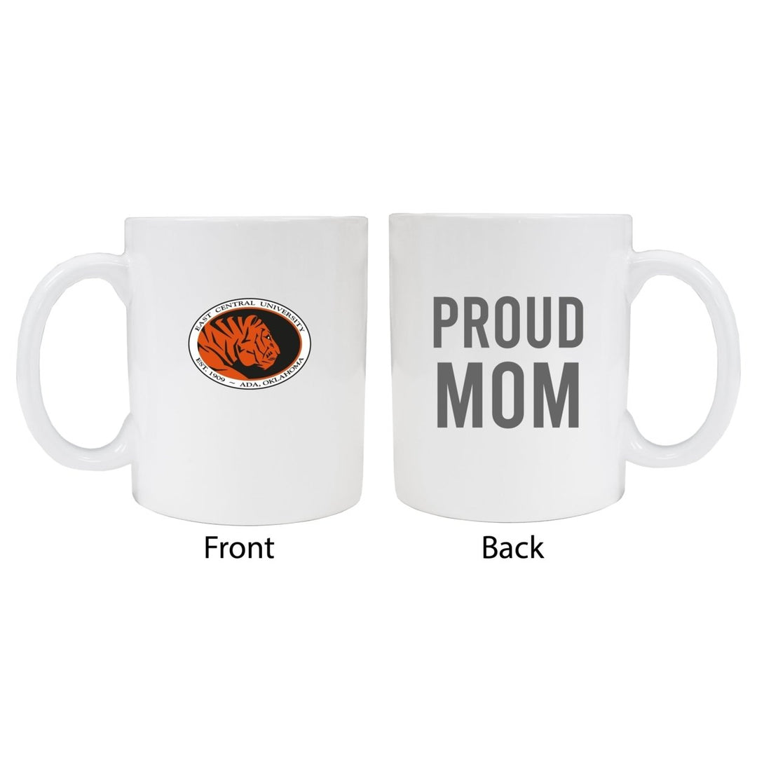 East Central University Tigers Proud Mom Ceramic Coffee Mug - White Image 1