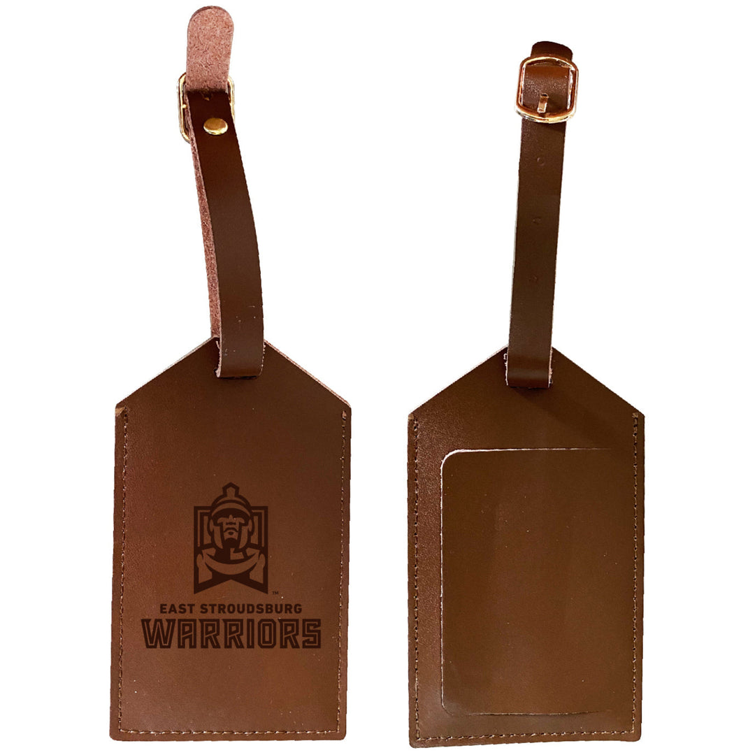 Elegant East Stroudsburg University NCAA Leather Luggage Tag with Engraved Logo Image 1