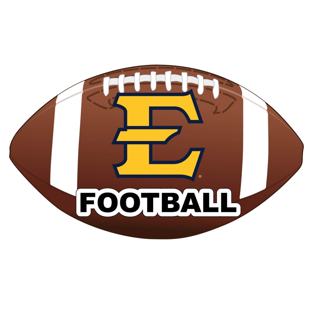 East Tennessee State University 4-Inch Round Football NCAA Gridiron Glory Vinyl Decal Sticker Image 1