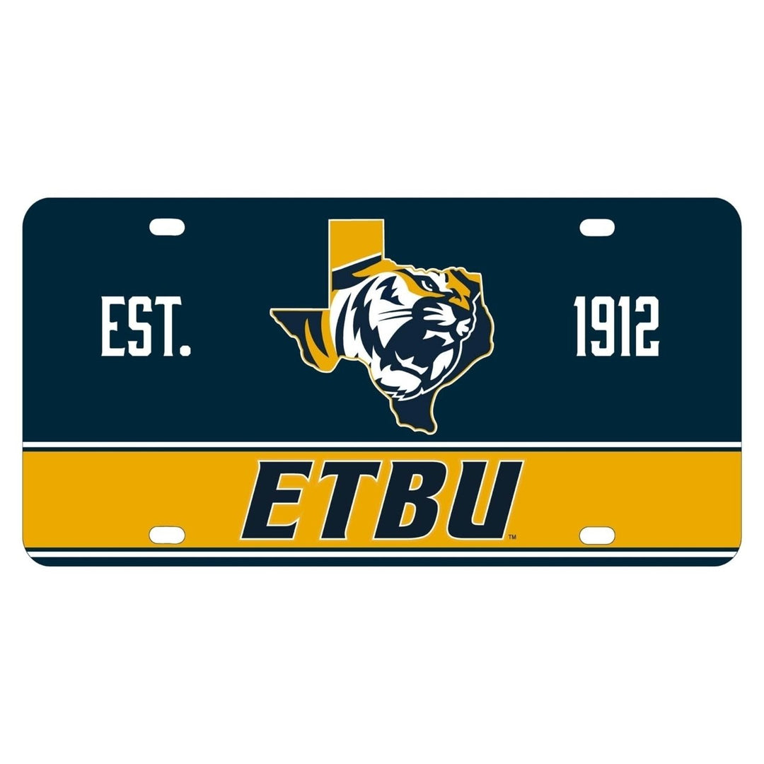 NCAA East Texas Baptist University Metal License Plate - Lightweight, Sturdy and Versatile Image 1