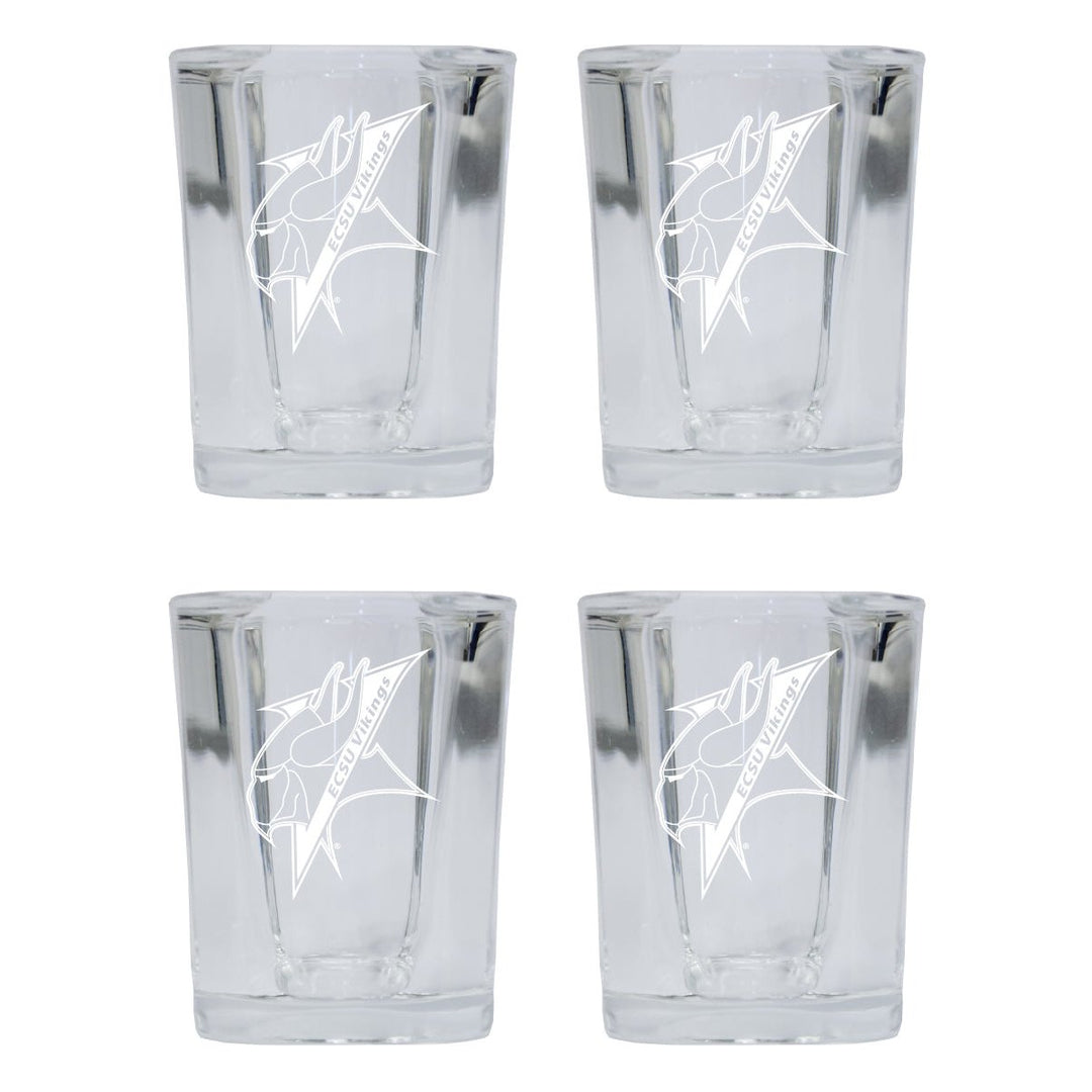 Elizabeth City State University NCAA Collectors Edition 2oz Square Shot Glass - Laser Etched Logo 4-Pack Image 1