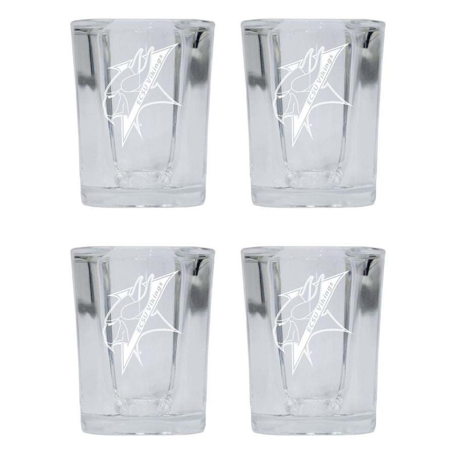 Elizabeth City State University NCAA Collectors Edition 2oz Square Shot Glass - Laser Etched Logo 4-Pack Image 1